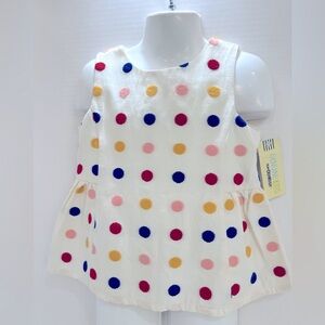 Crown & Ivy Pink and White Polka Dot Accessory